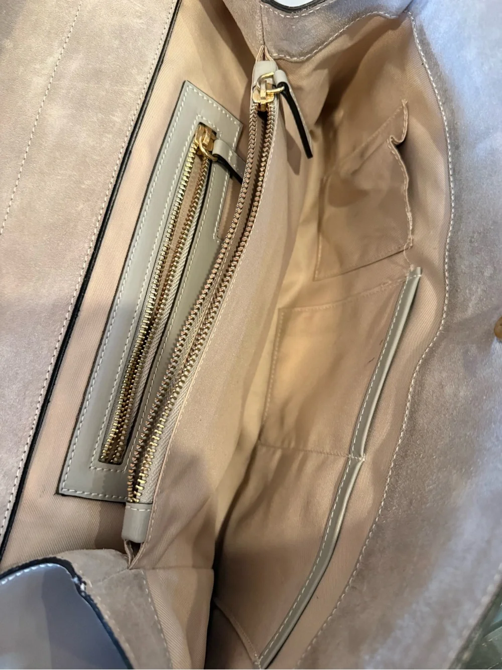 Alberta Di Canio Gray Structured Leather Satchel